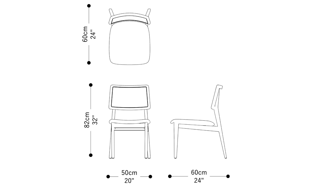 Image of the main dimensions of the product